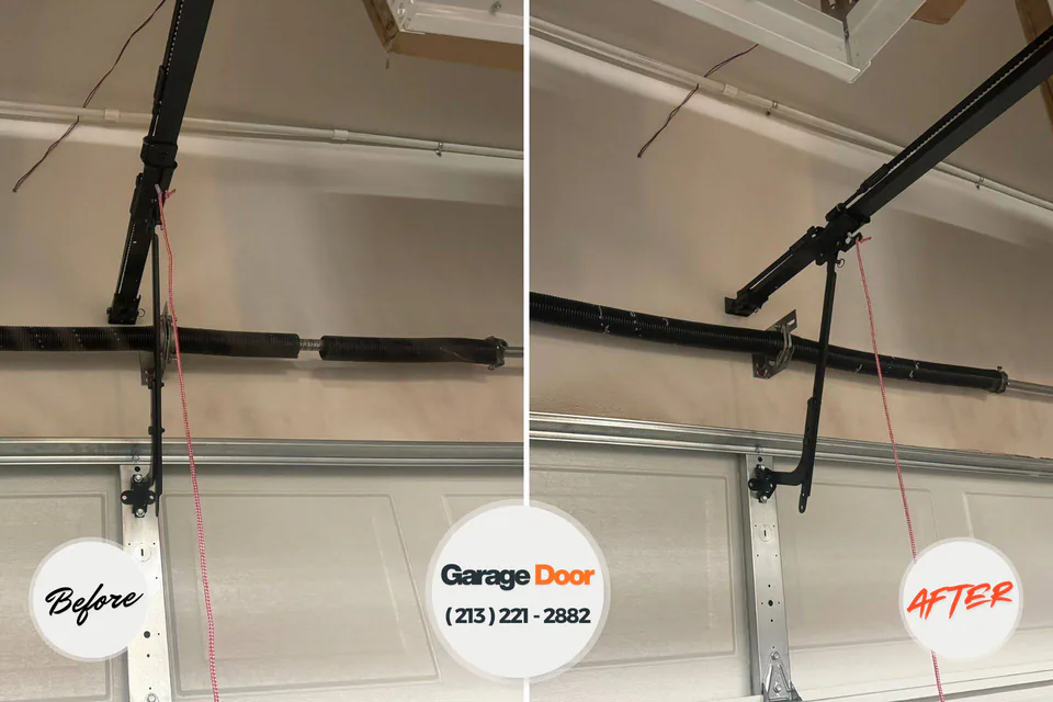 Before and after: garage door repair Pearl River, MS